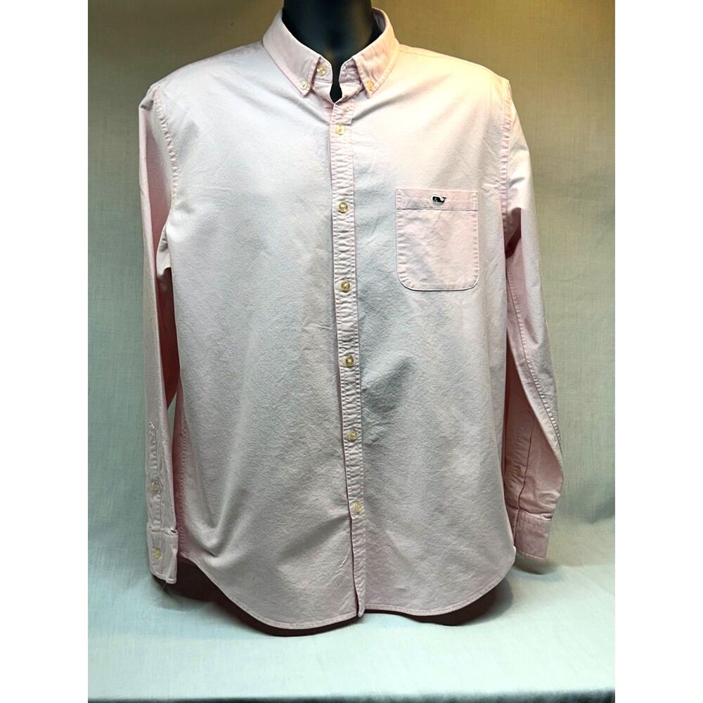 Vineyard Vines Slim Fit Tucker Shirt Pink Long Sleeve Button Down Men's L